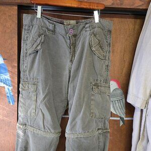 Vintage Gramici  Convertible Crop to Shorts Fatigue style pants Size 8